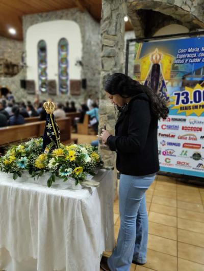 Fé e devoção marcam o 7º dia da Novena em honra a Nossa Senhora Aparecida em Laranjeiras do Sul